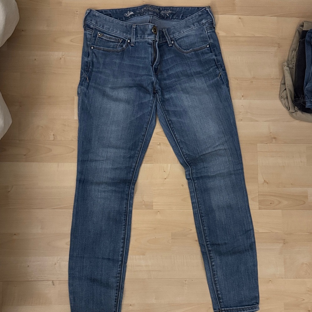 Express Dark Blue Women's Skinny Jeans